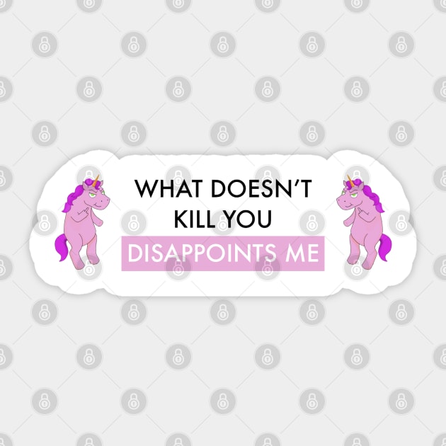 Rude Unicorn Sticker by ElyssaRose